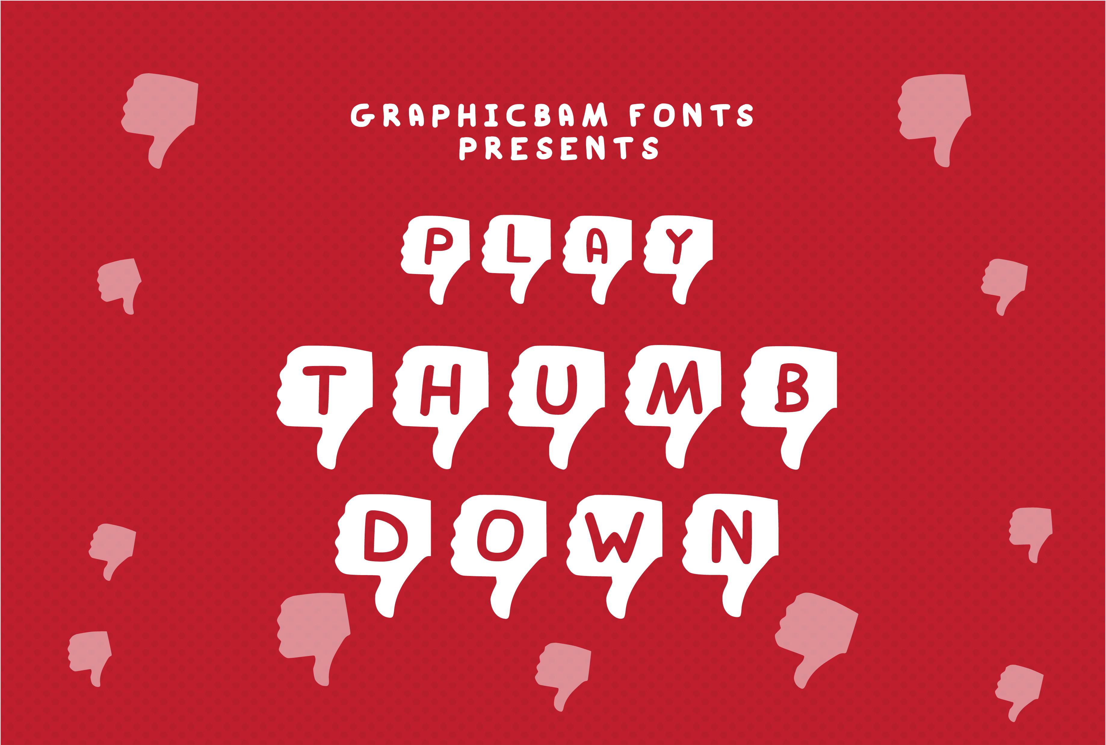 Play Thumb Down Font