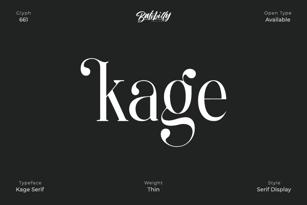 Kage - Thin Font
