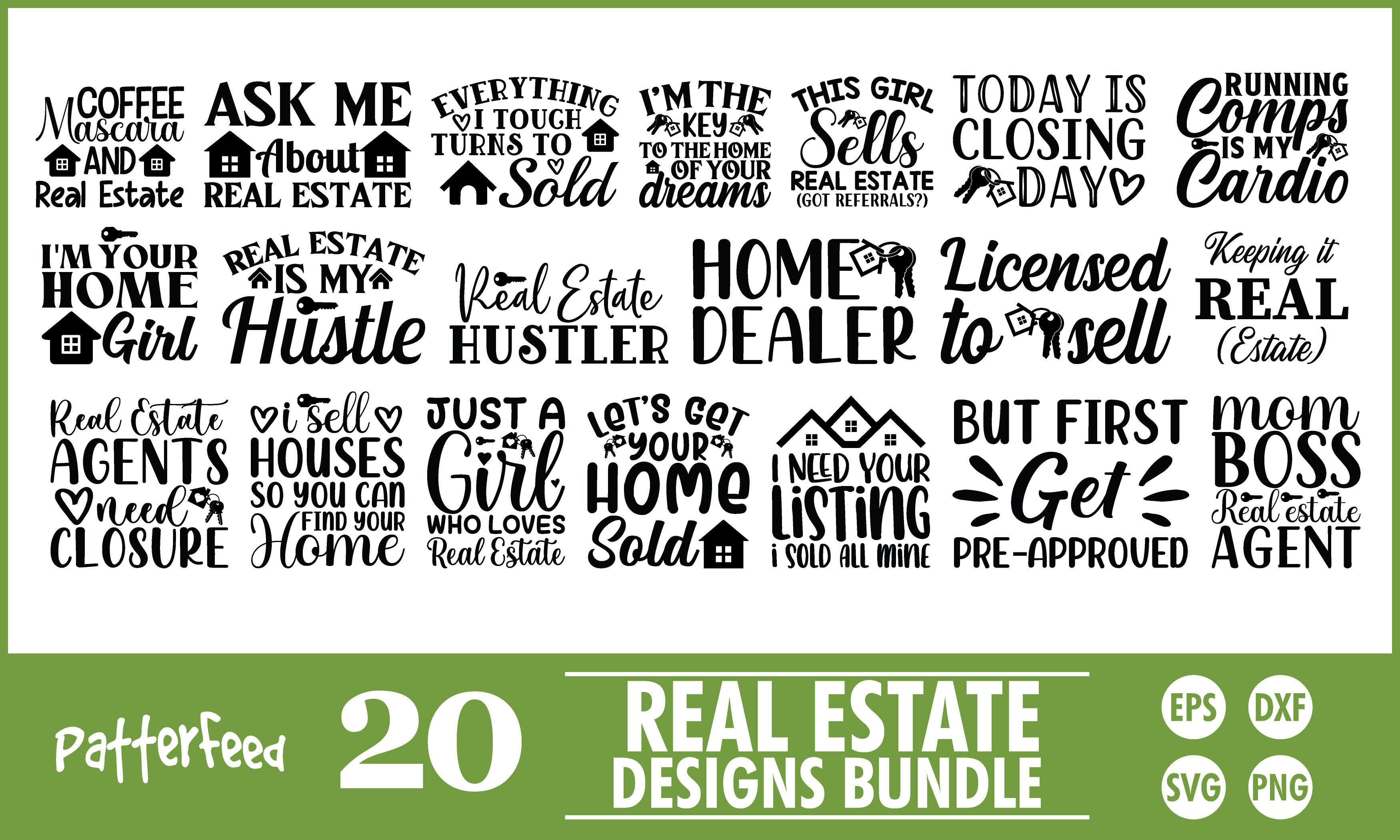 Real Estate Agent SVG Bundle Designs