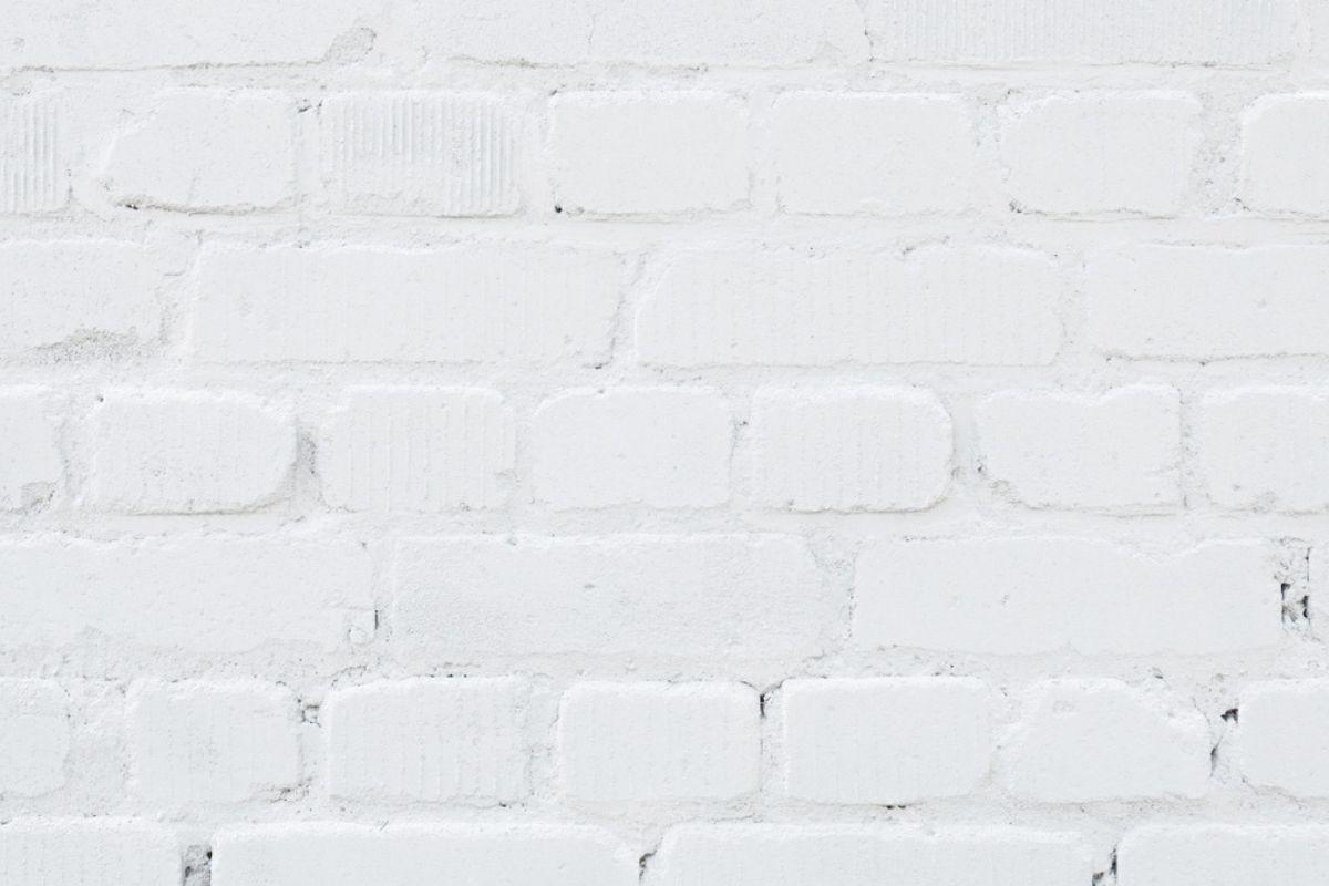 Old Brick Wall Painted White Background
