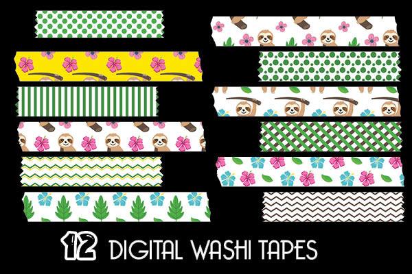 Sloth Washi Tapes Patterns