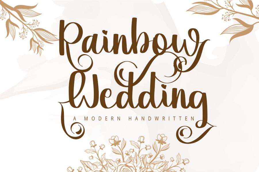 Rainbow Wedding Font