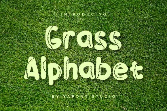 Grass Alphabet Font