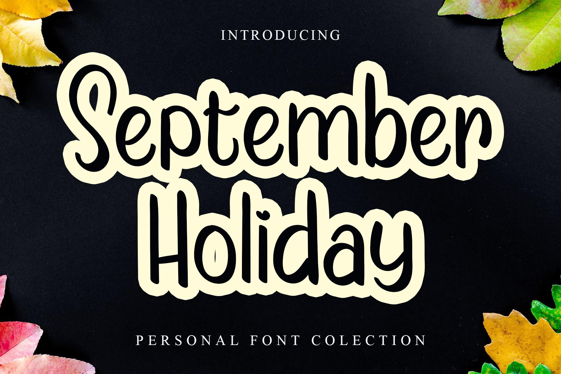 September Holiday Font
