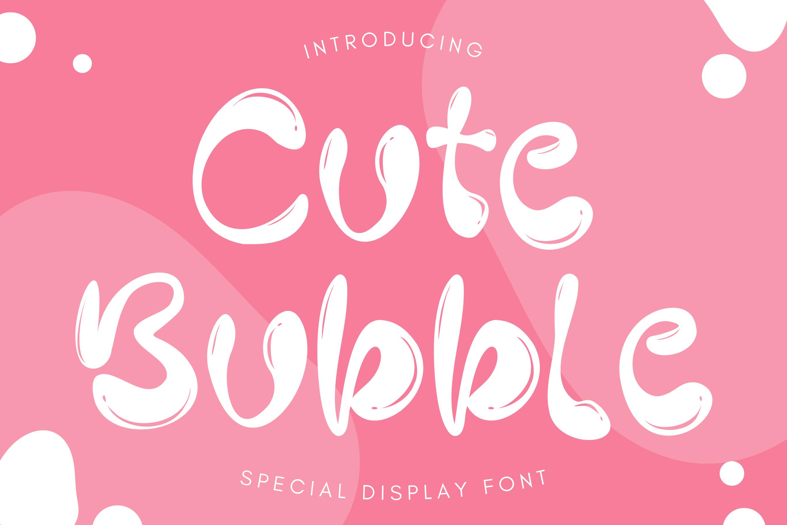 Cute Bubble Font