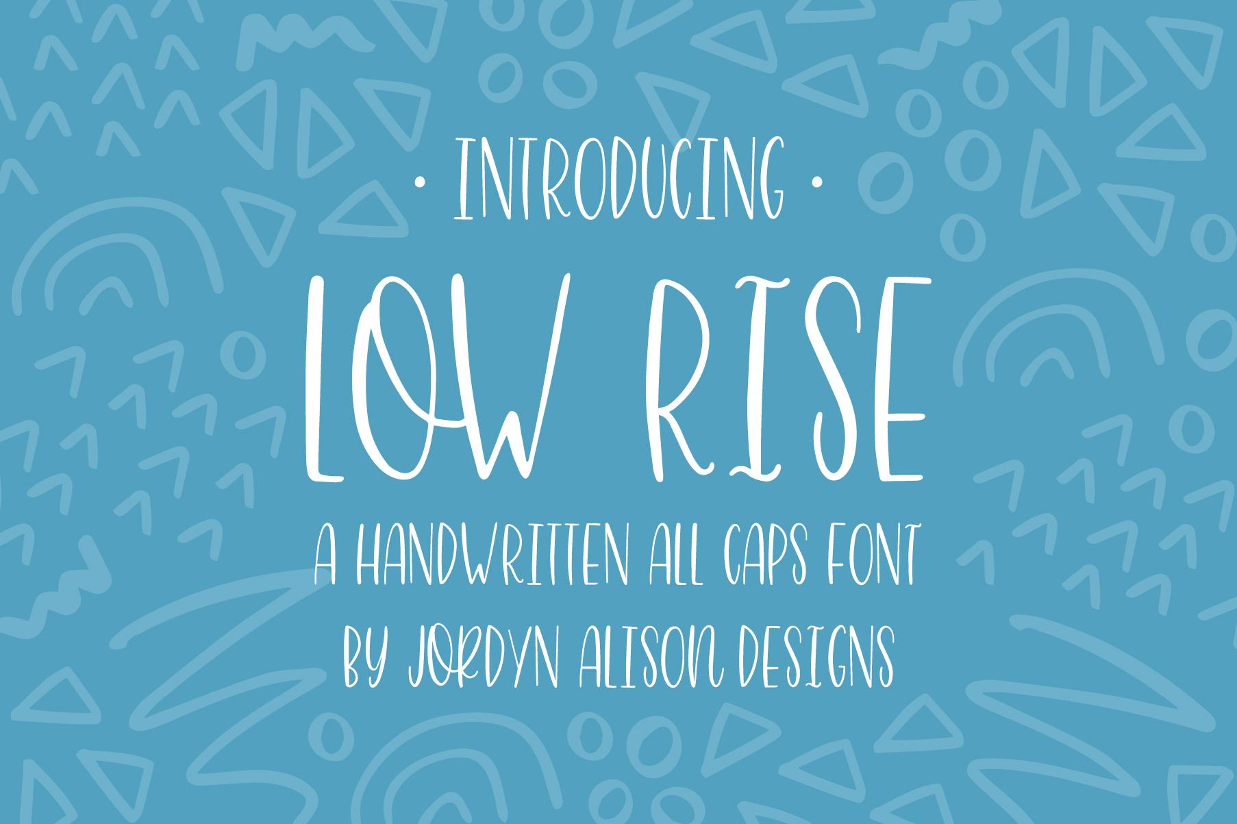 Low Rise Font