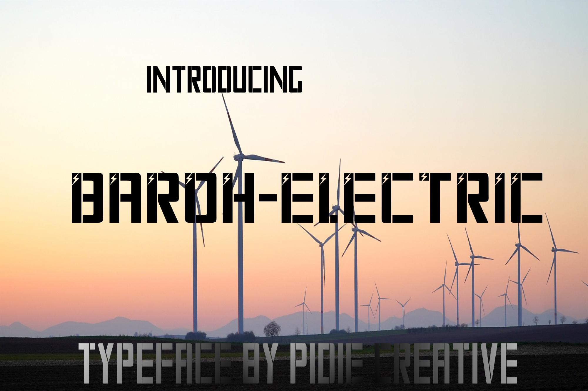 Baroh Electric Font