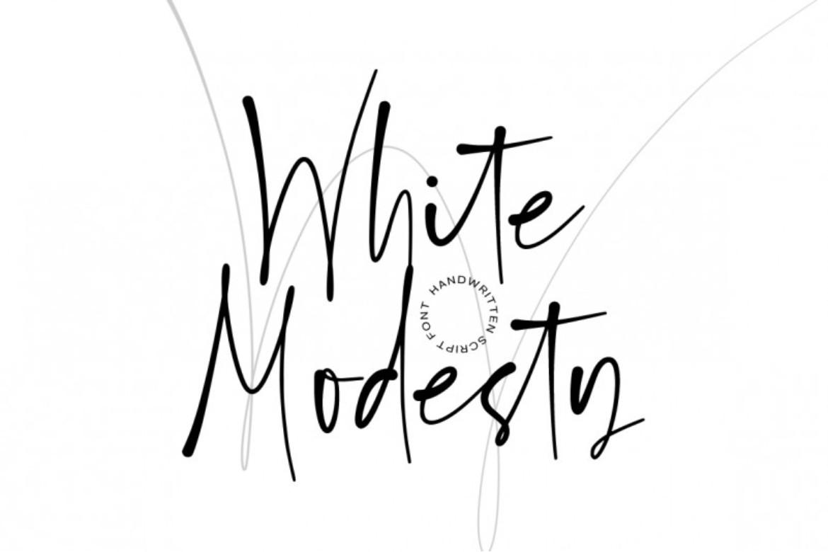 White Modesty Font