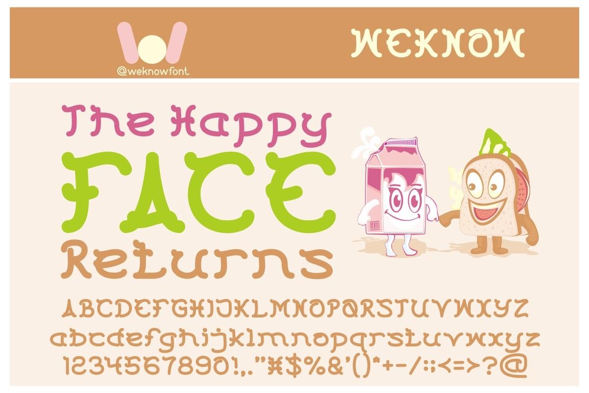 The Happy Face Returns Font