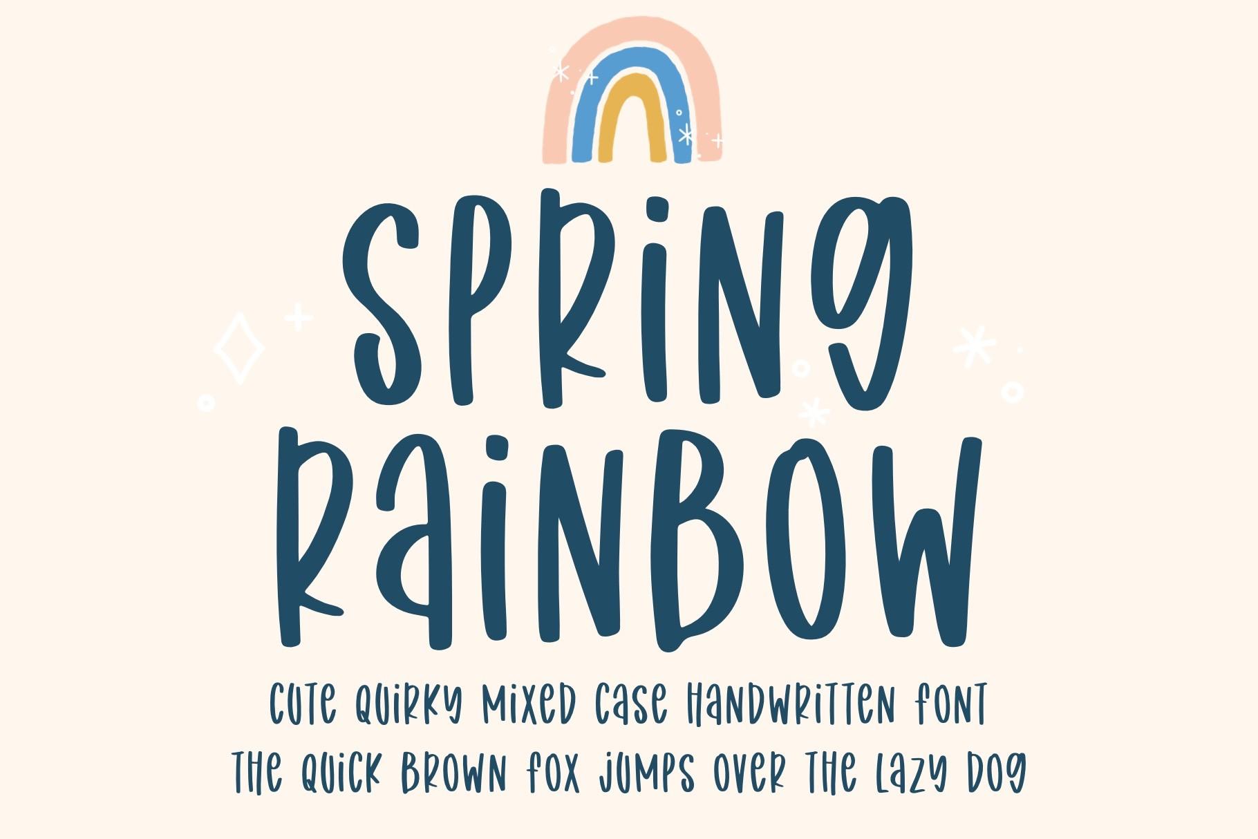 Spring Rainbow Font