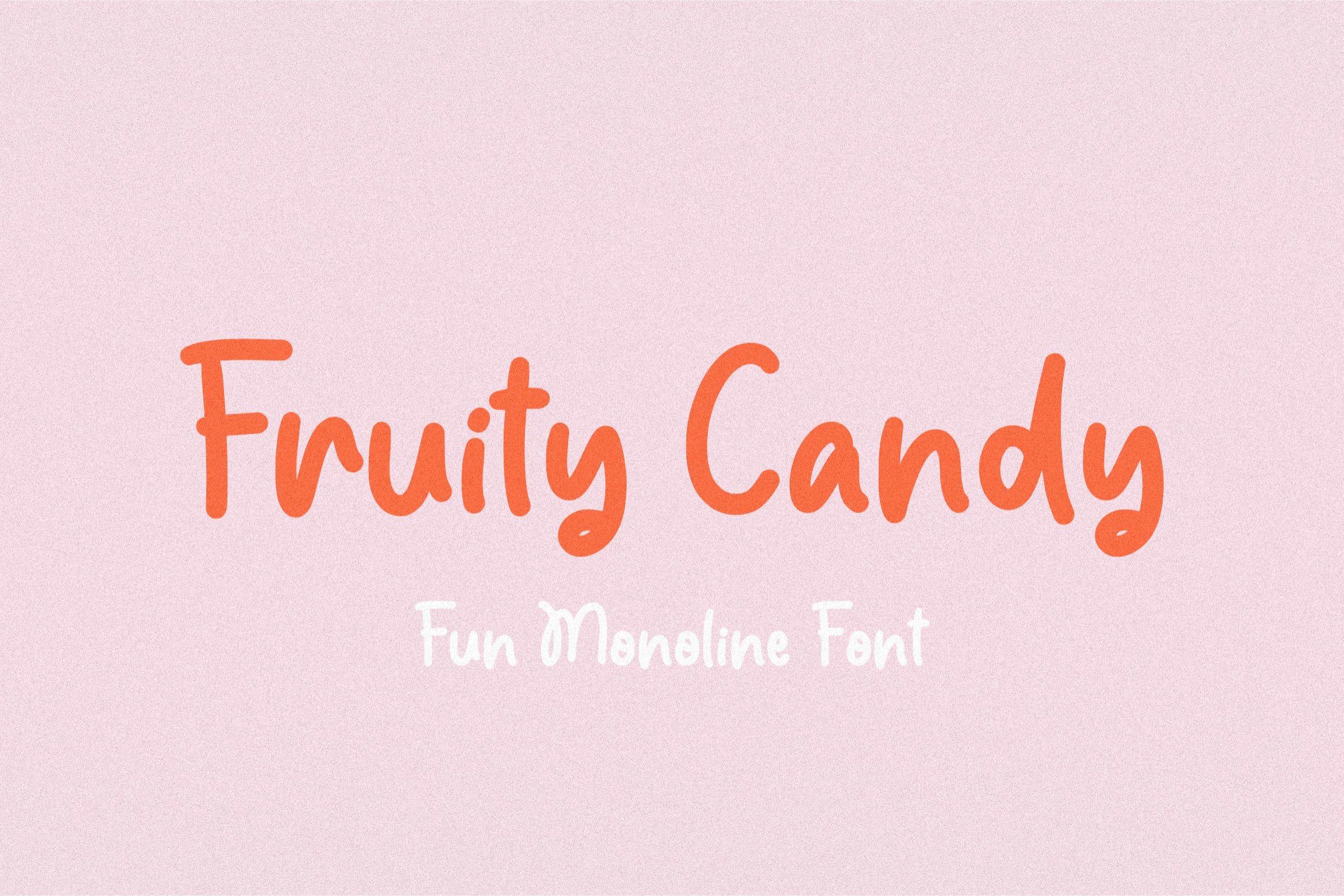 Fruity Candy Fun Monoline Font