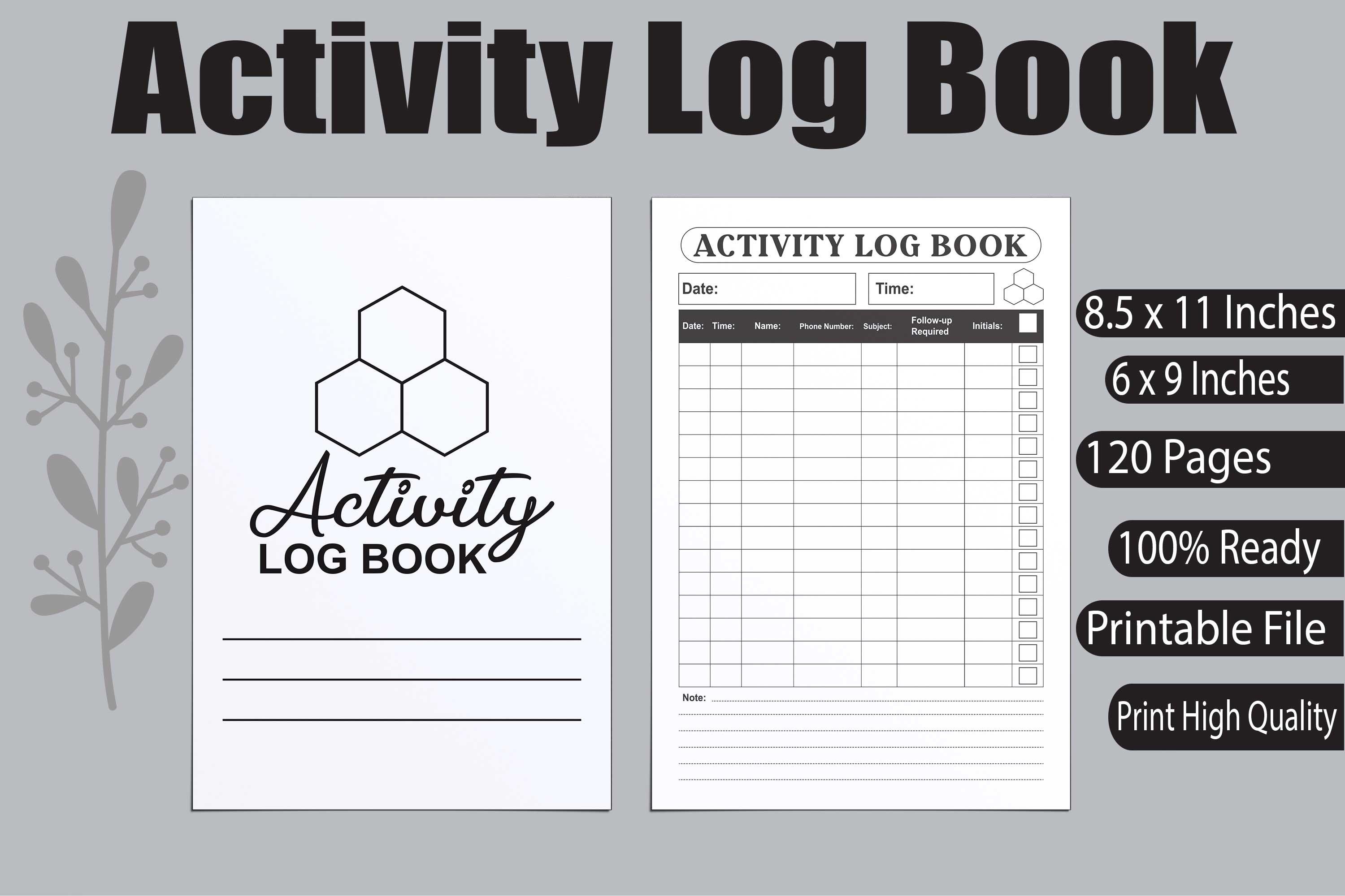 Activity Log Book | KDP Interior