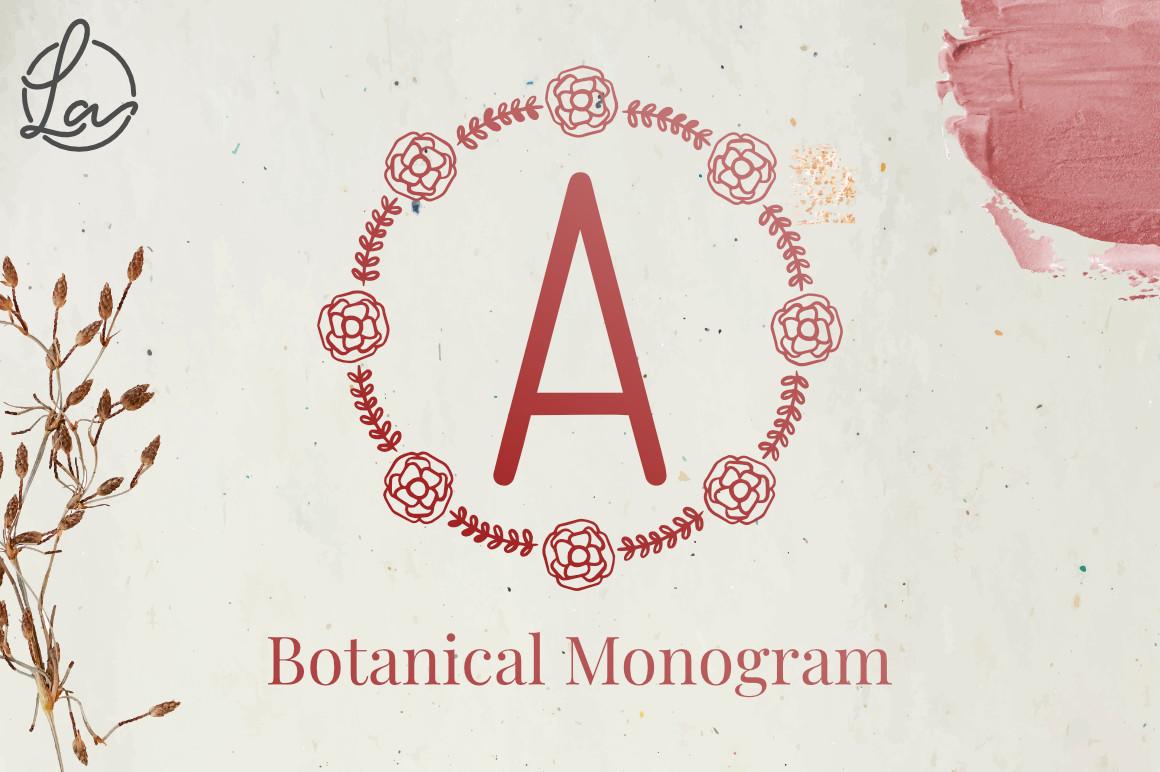 Botanical Monogram Font