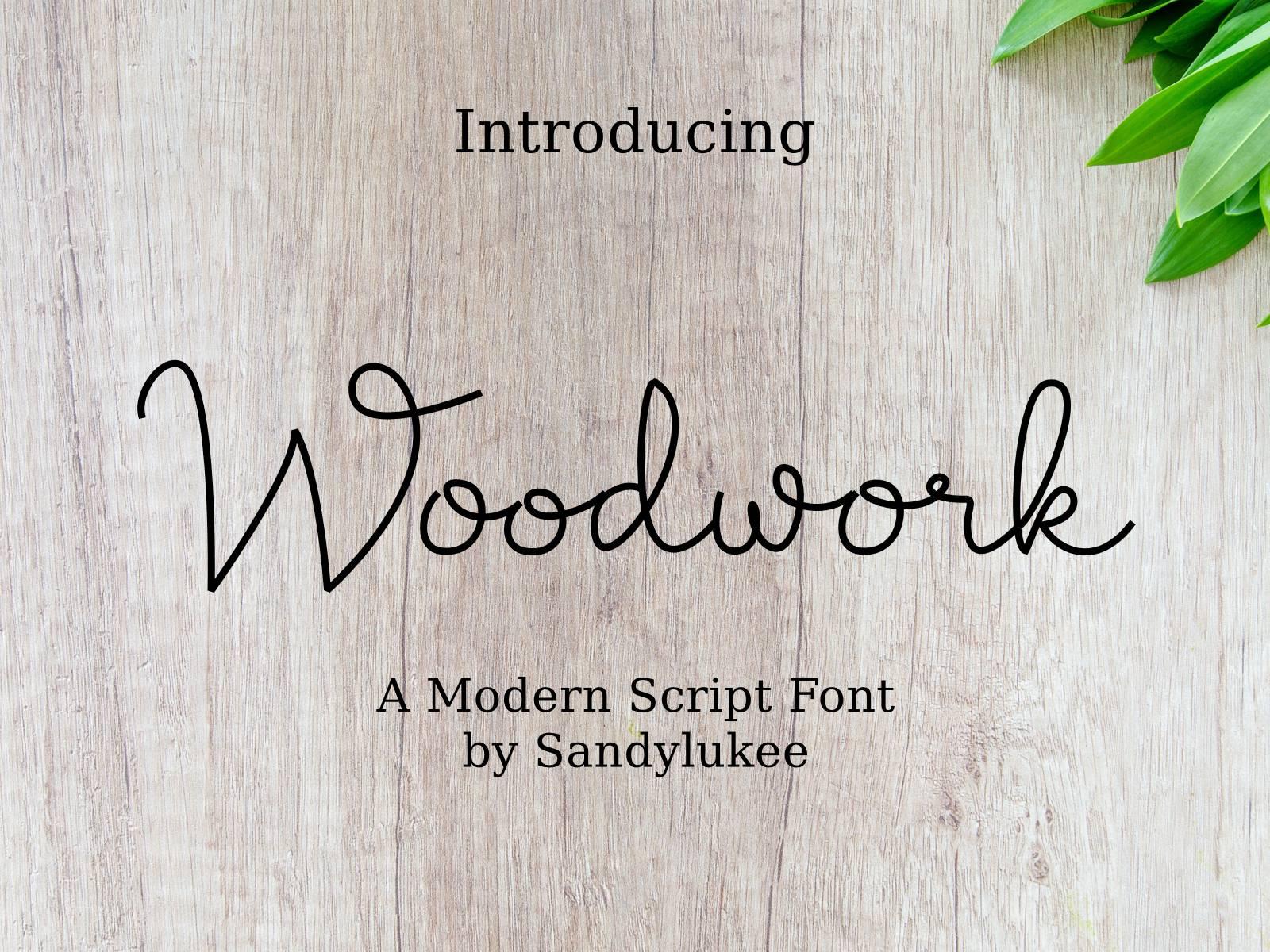 Woodwork Font