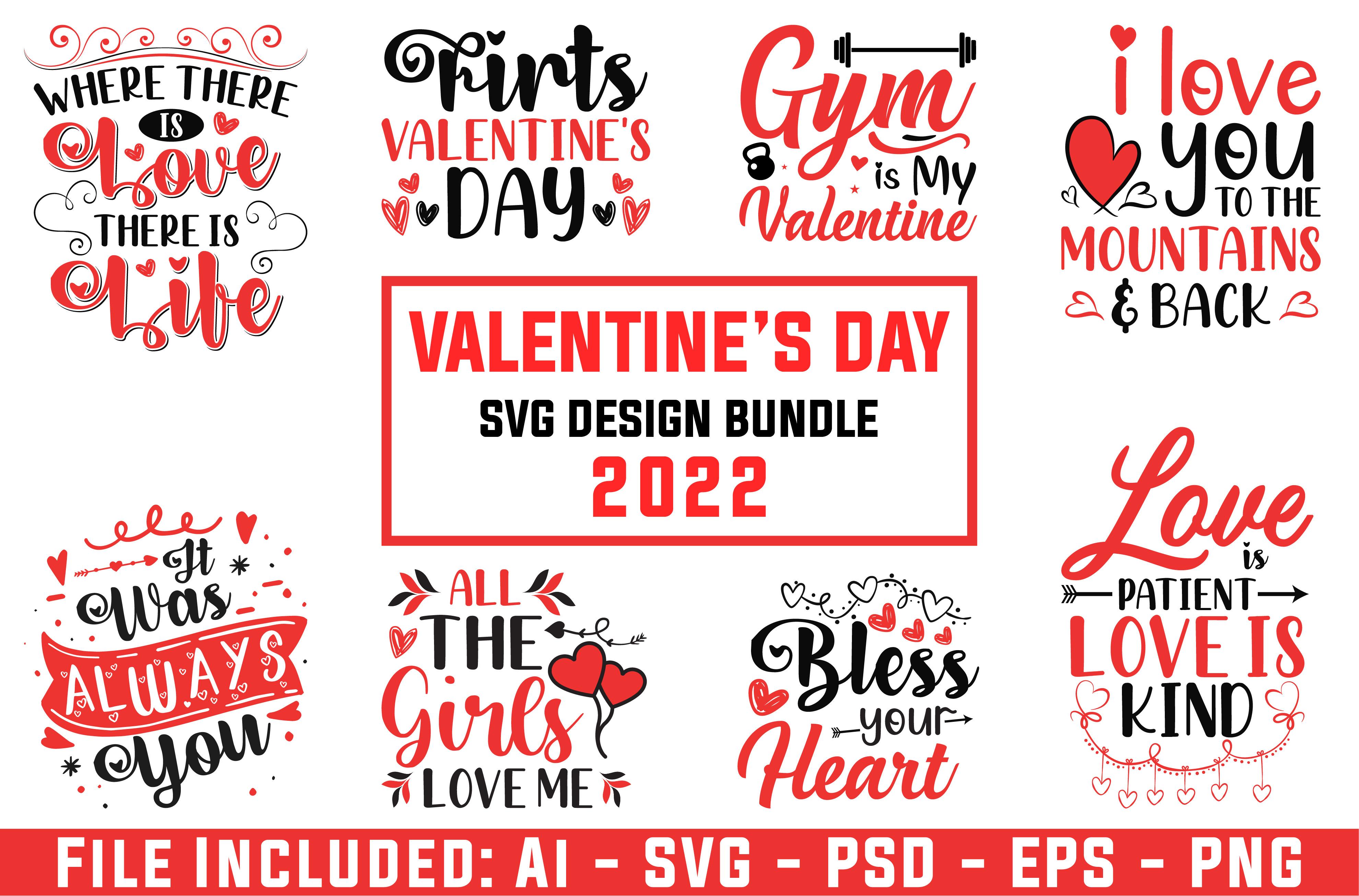 Best Valentine's Day Svg Bundle Design