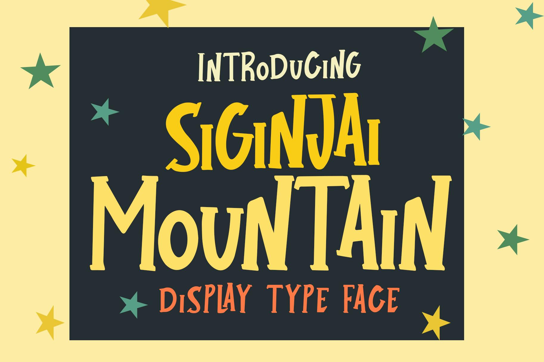 Siginjai Mountain Font