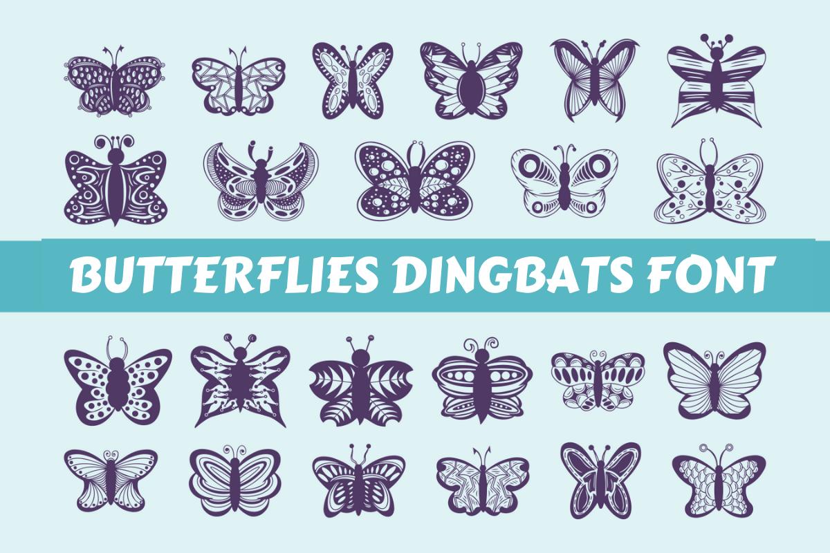 Butterflies Font Font