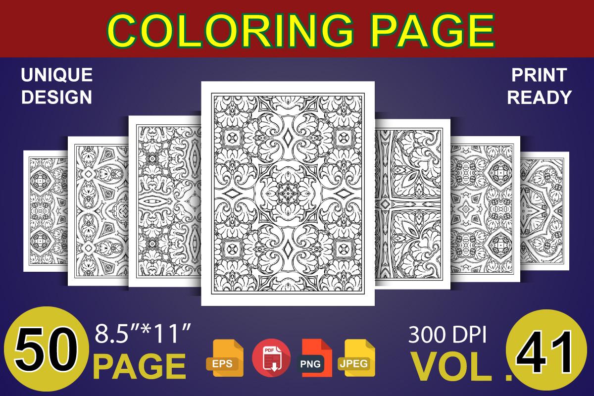 Floral Coloring Page KDP Interior Vol-41