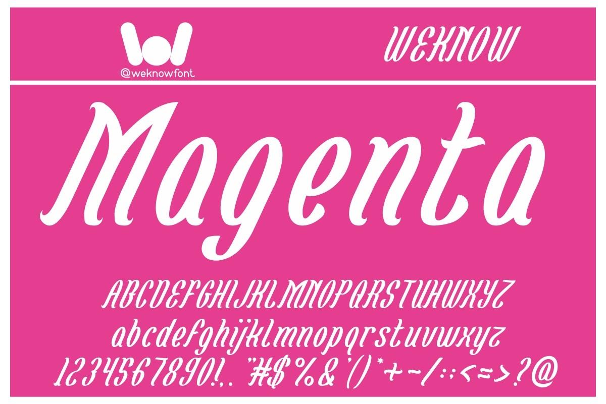 Magenta Flower Font