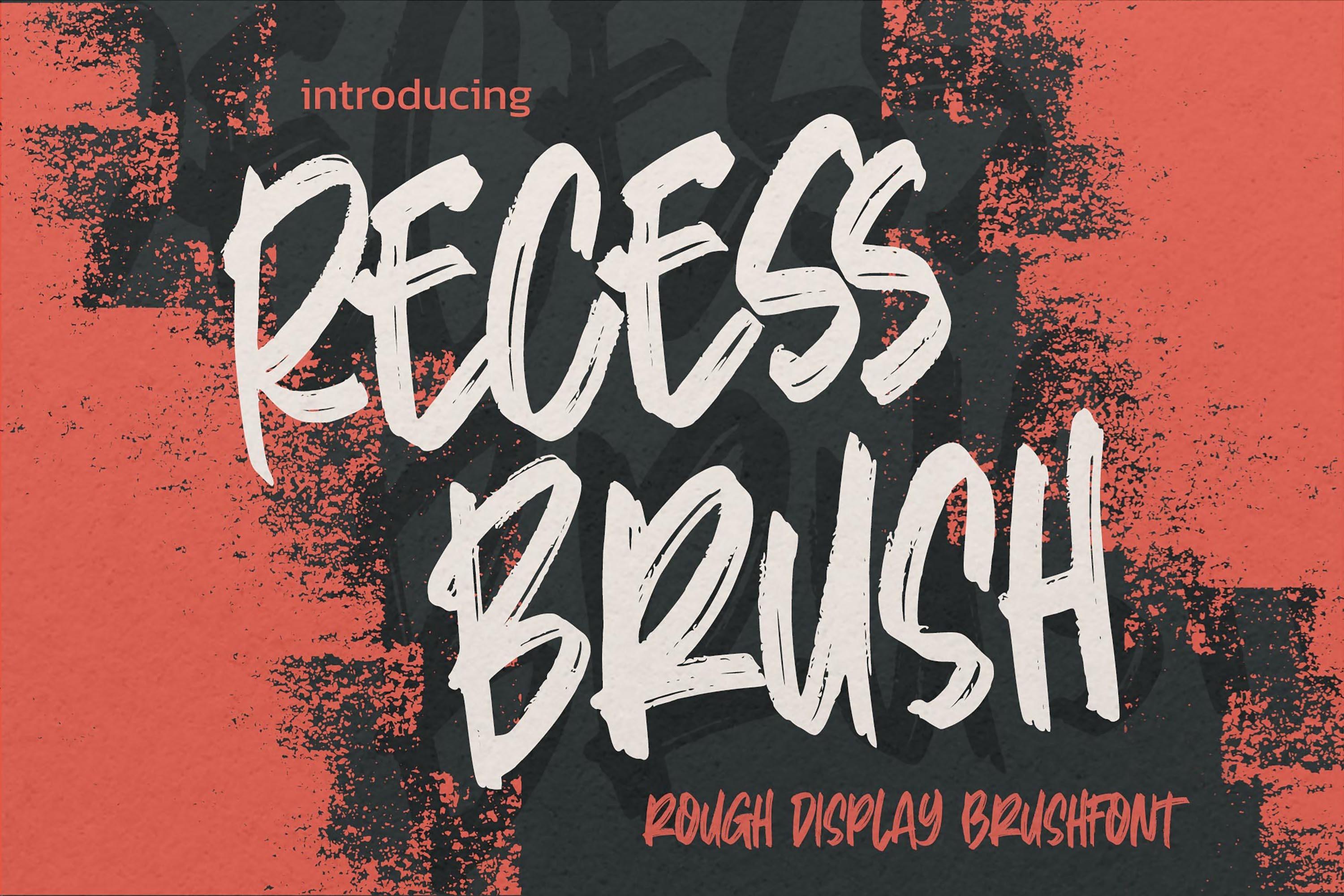 Recess Brush Font