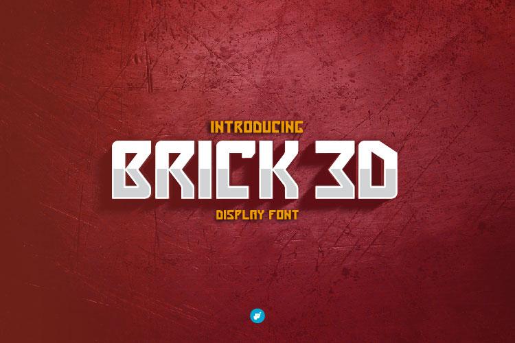 Brick 3D Font