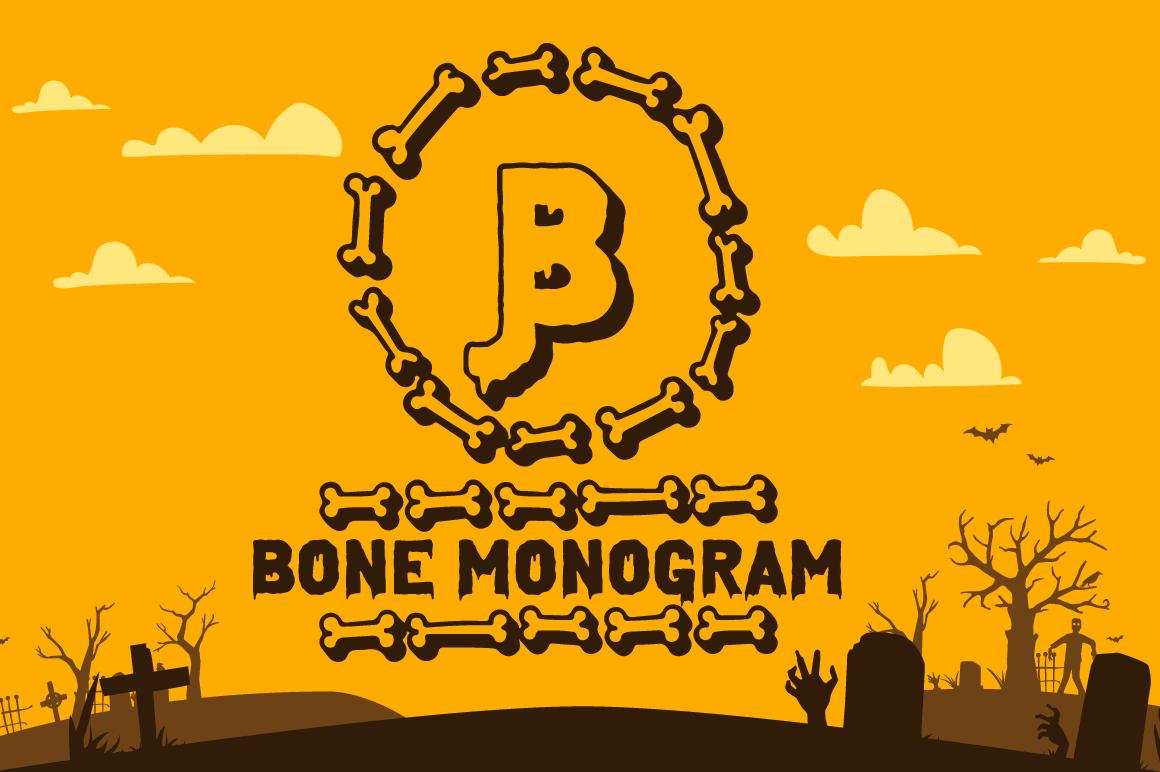 Bone Halloween Monogram Font