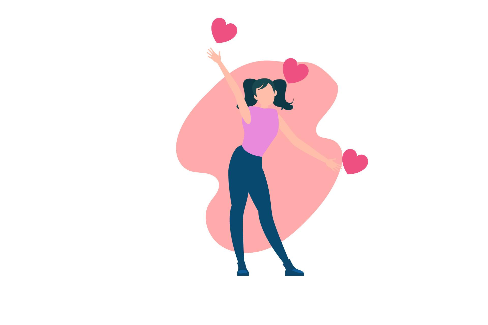 Character Valentine Happy Illustration