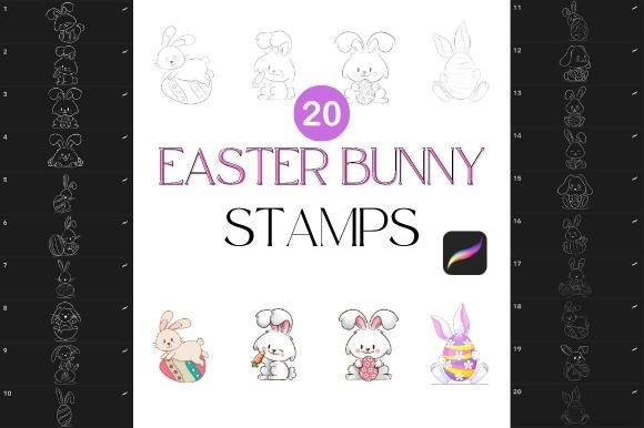 Procreate Easter Bunny Rabbit Stamps