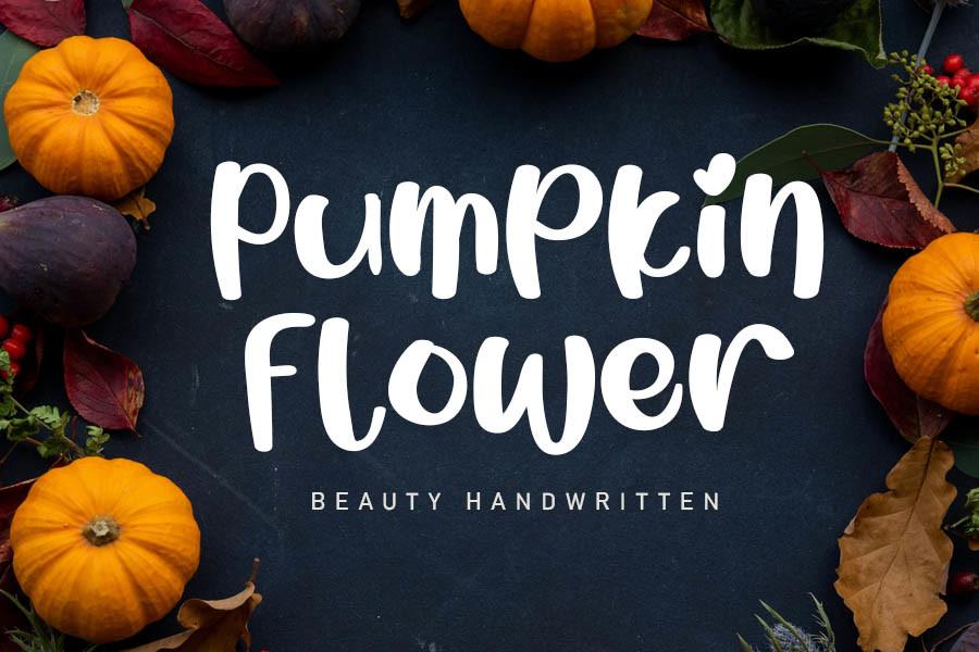 Pumpkin Flower Font
