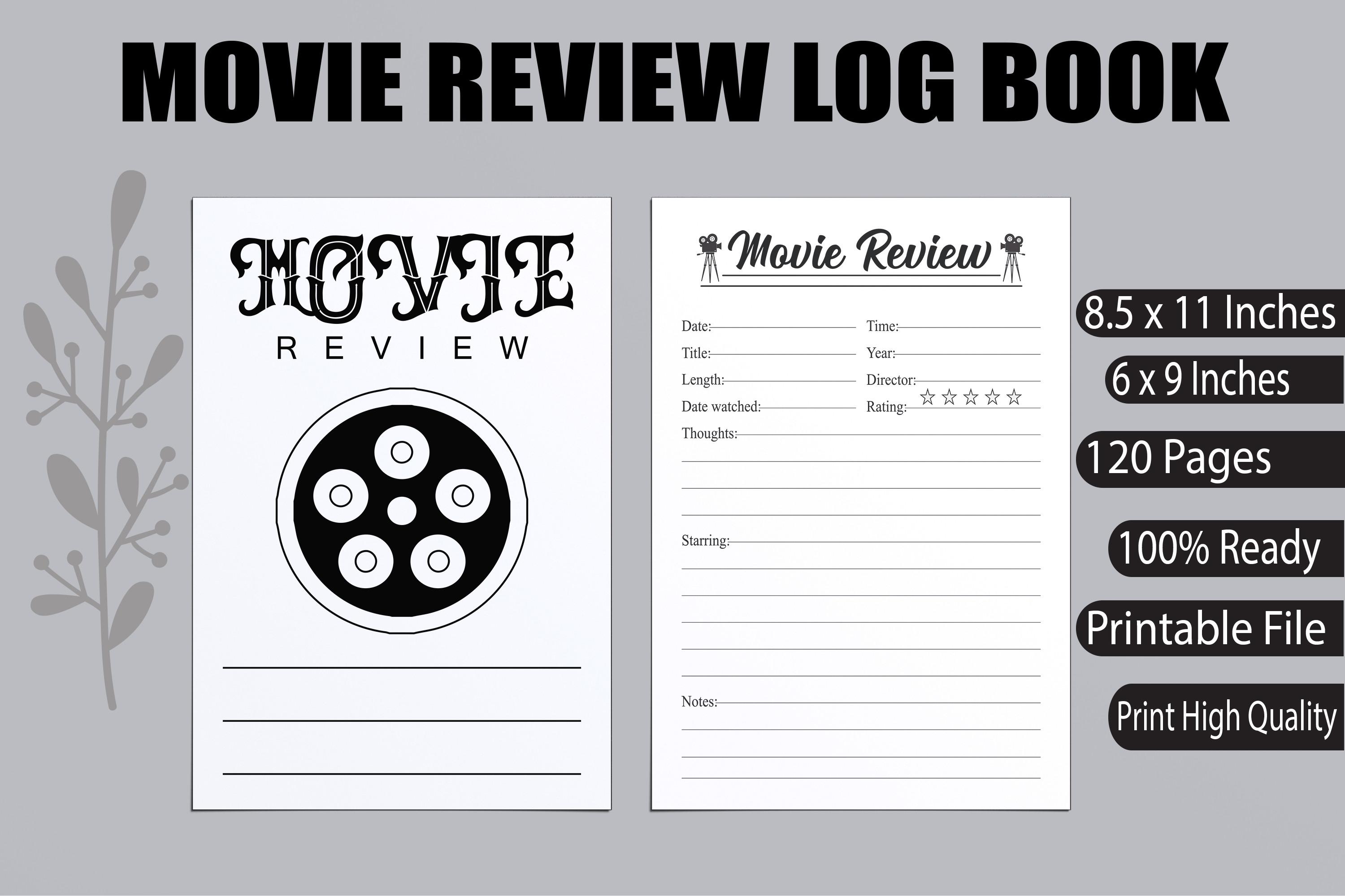 Movie Review Log Book | KDP Interior