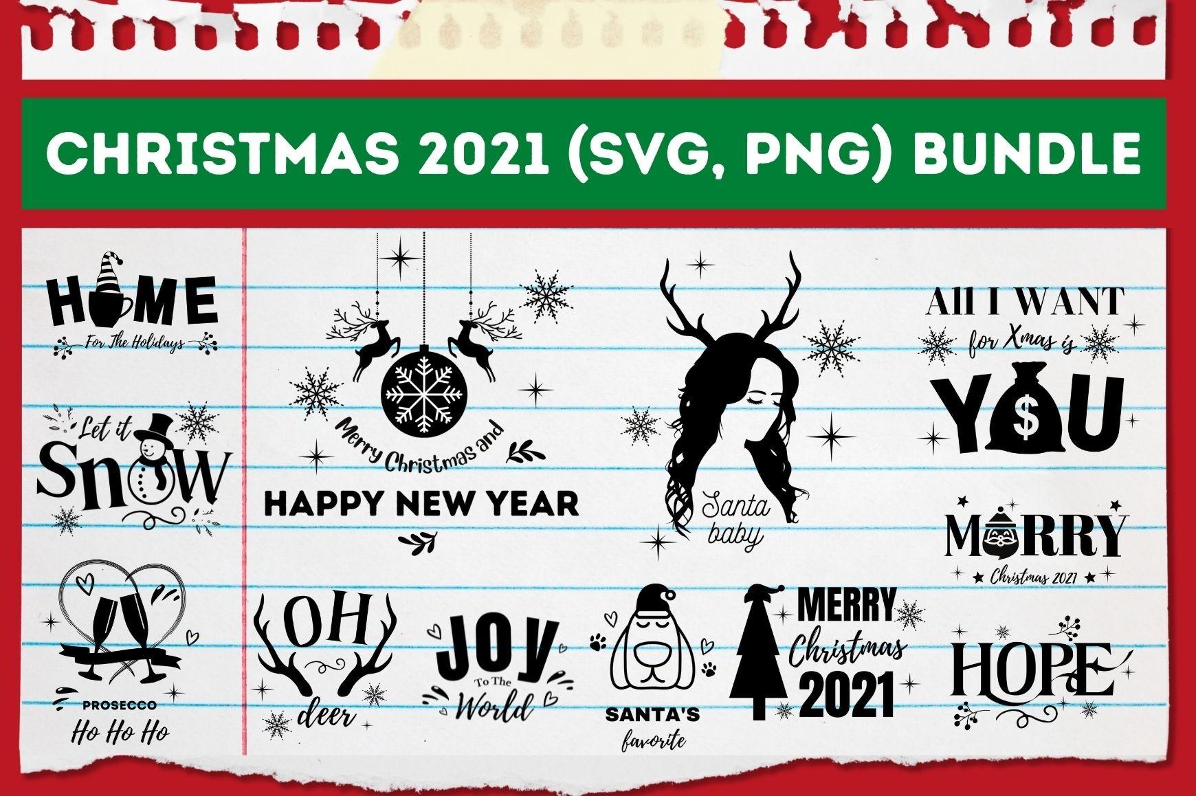 Christmas 2021 SVG & PNG  Pack