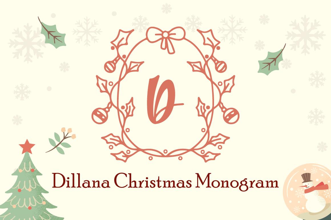 Dillana Christmas Monogram Font