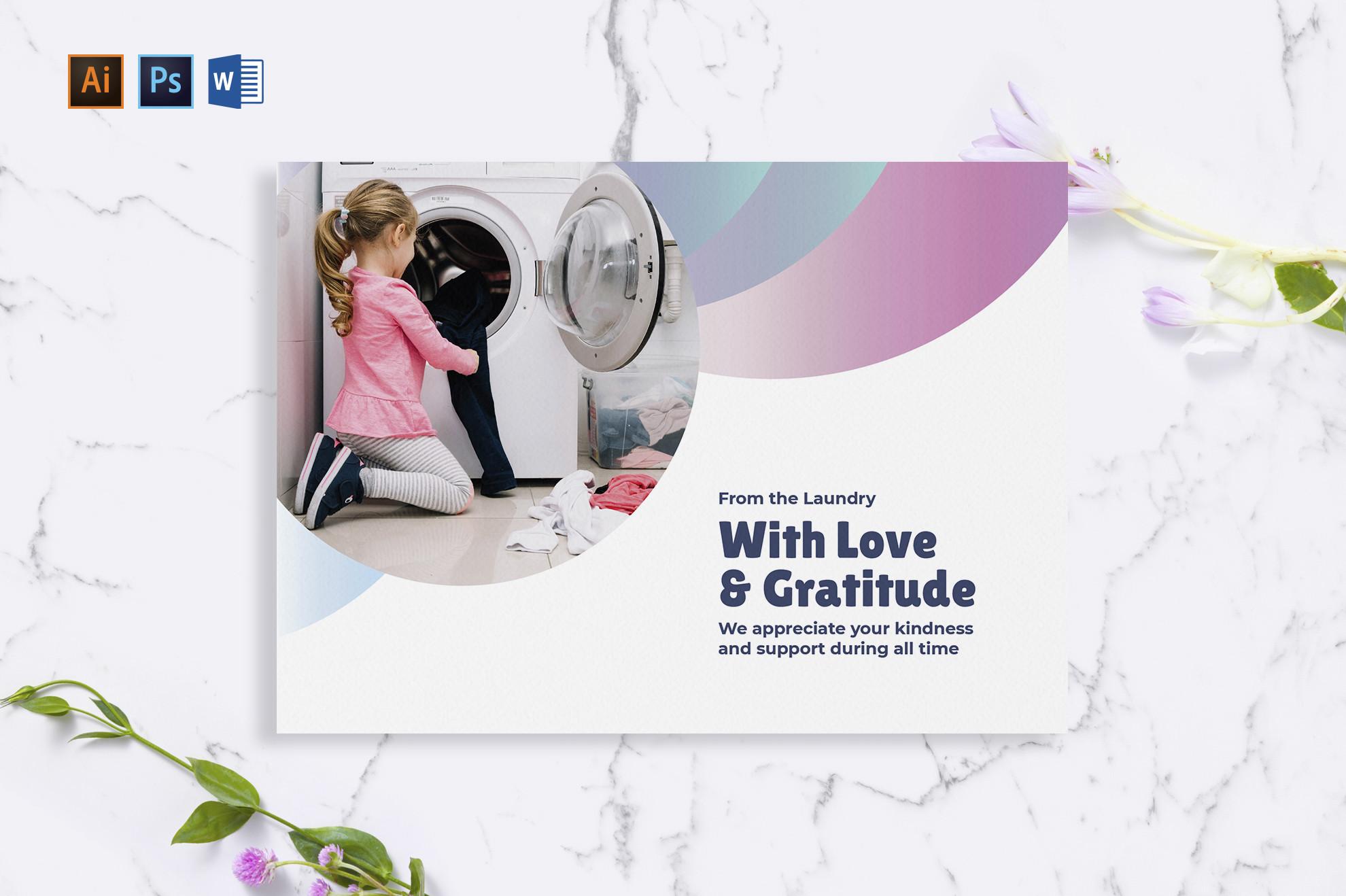 Laundry Greeting Card Template