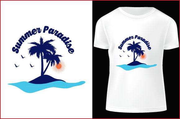 Summer Paradise T-shirt Design Vector