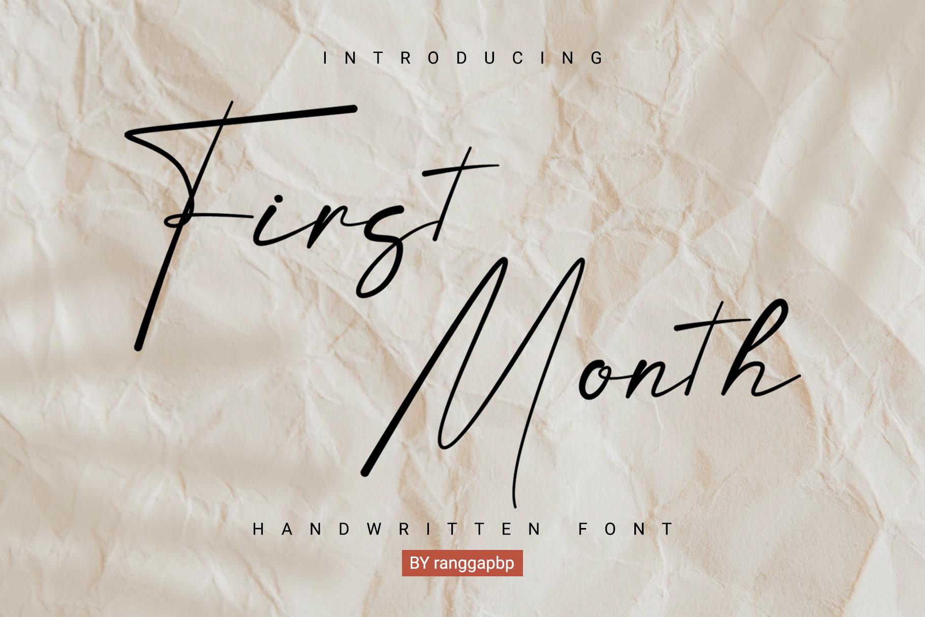 First Month Font
