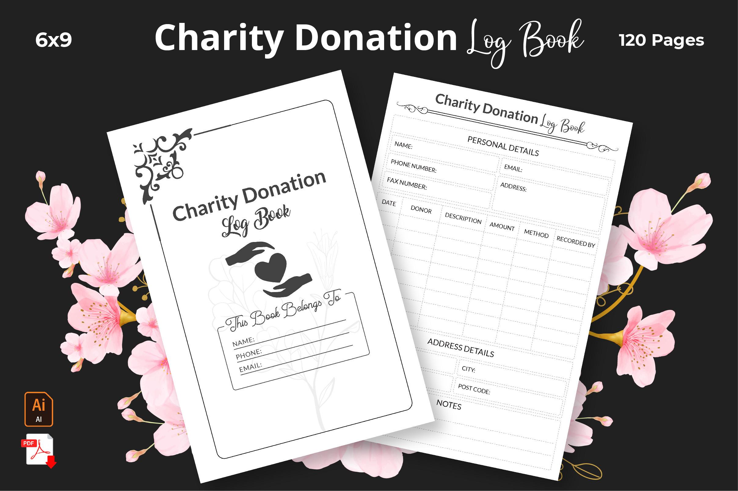 Charity Donation Log Book - KDP Interior