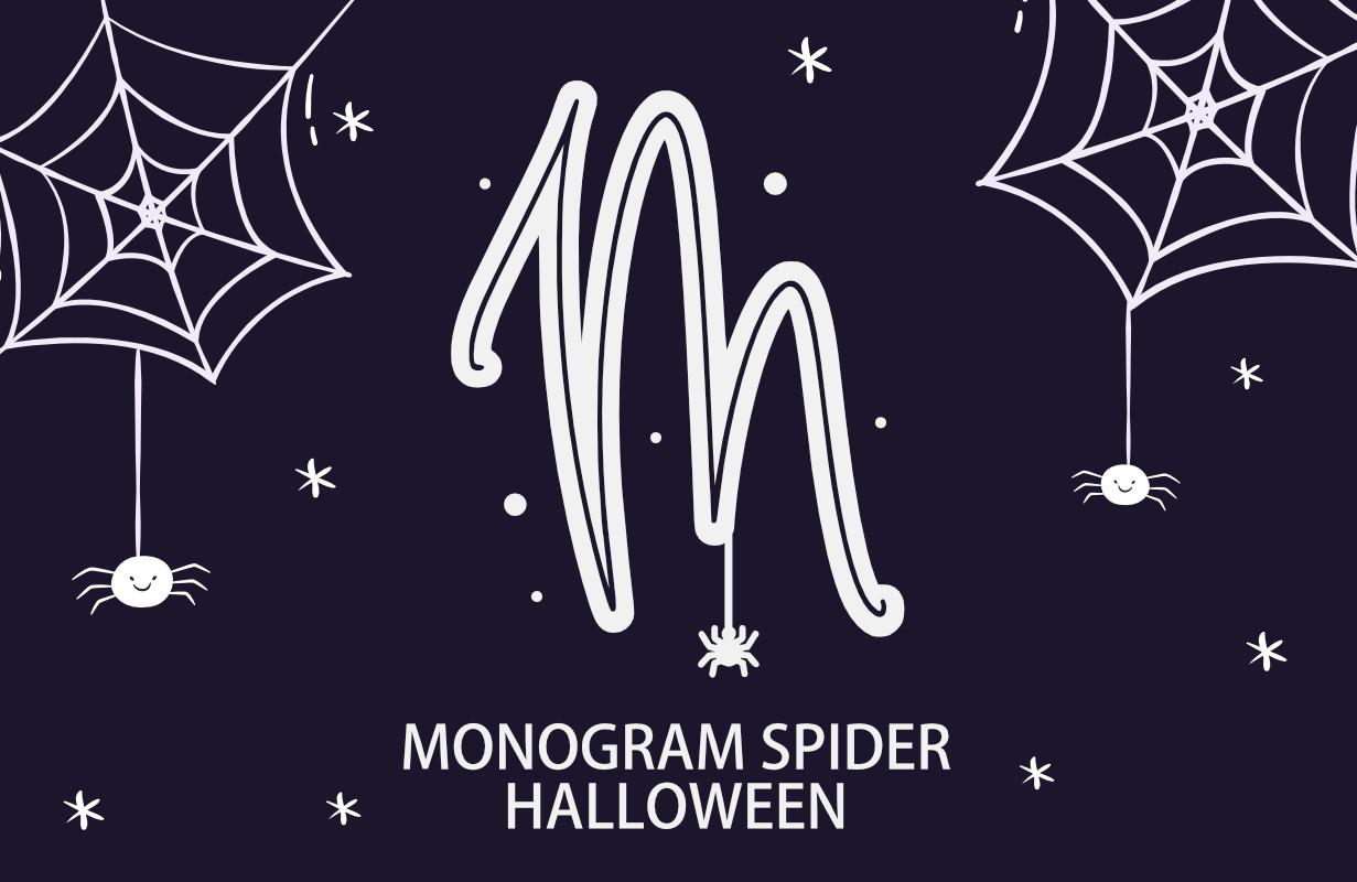 Monogram Spider Halloween Font