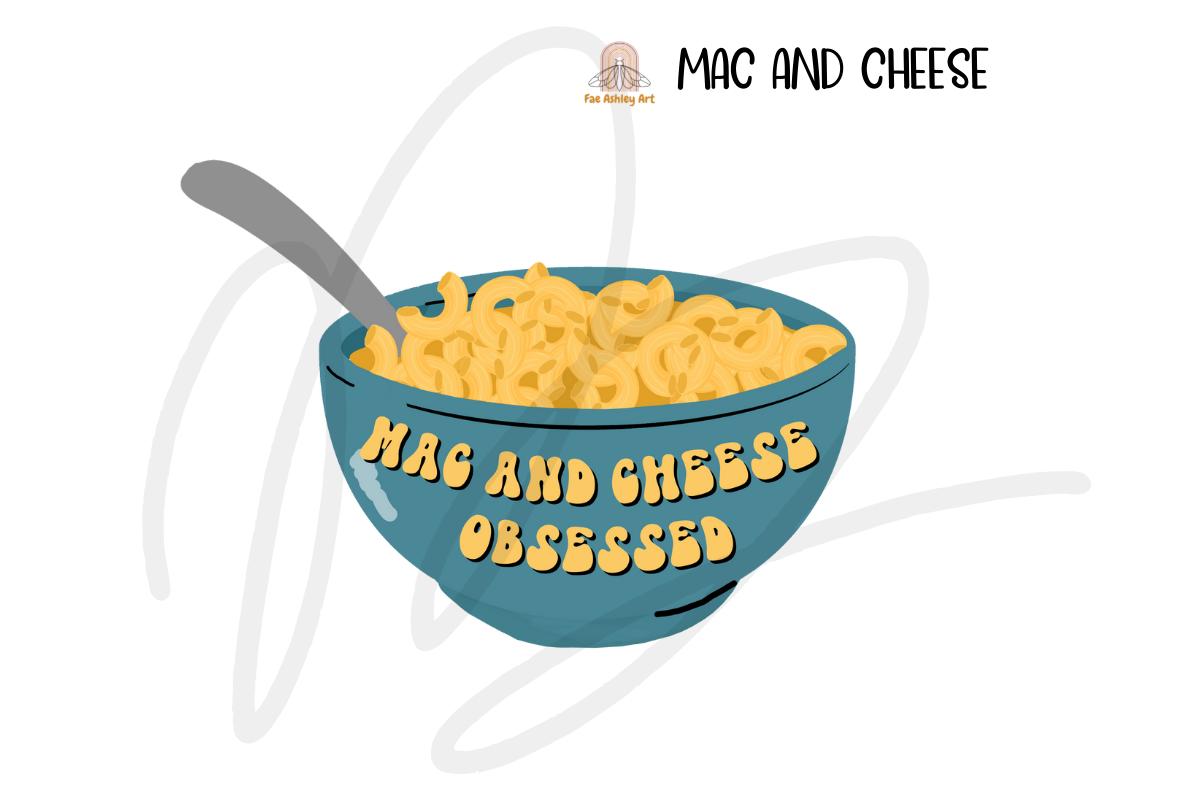 Mac and Cheese Obsessed Clip Art