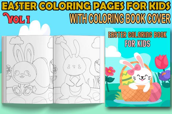 Easter Coloring Pages with Cover Vol-1