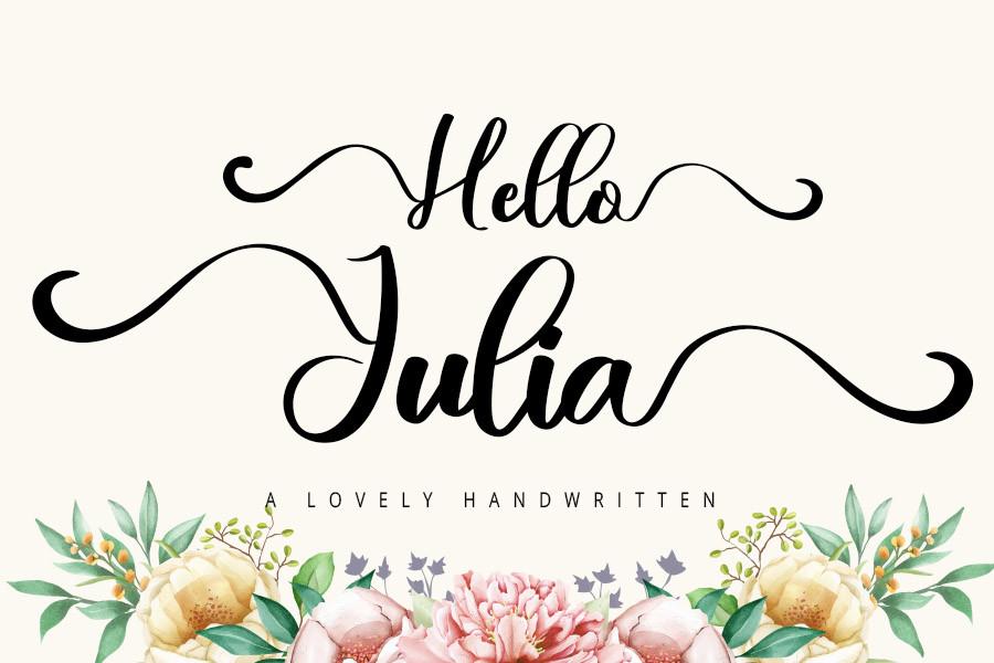 Hello Julia Font
