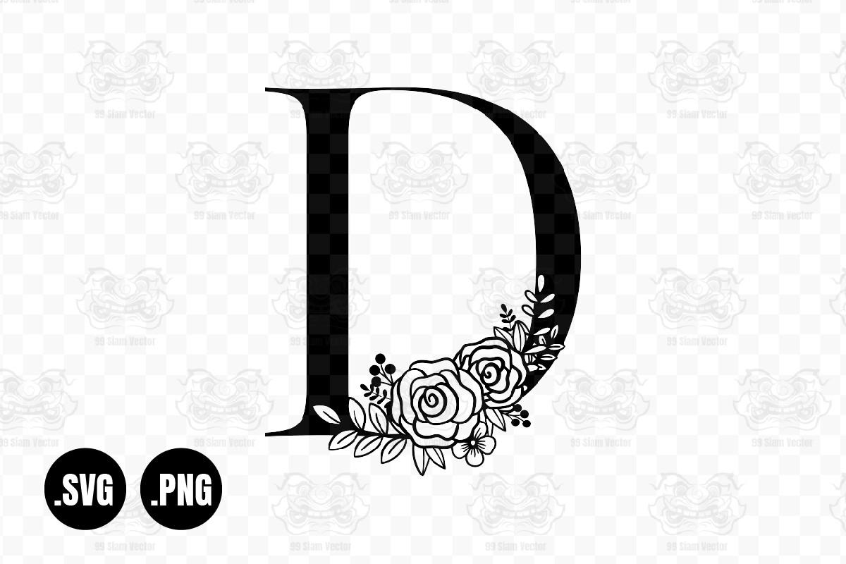 Capital Letter D Alphabet Monogram