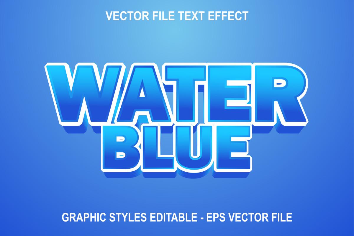 Blue Water Text Effect