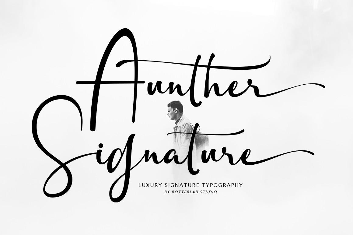 Aunther Signature Font