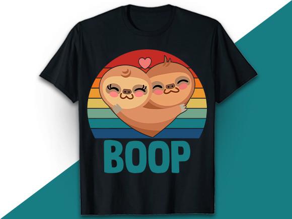 Boop  Valentine Sloth T Shirt