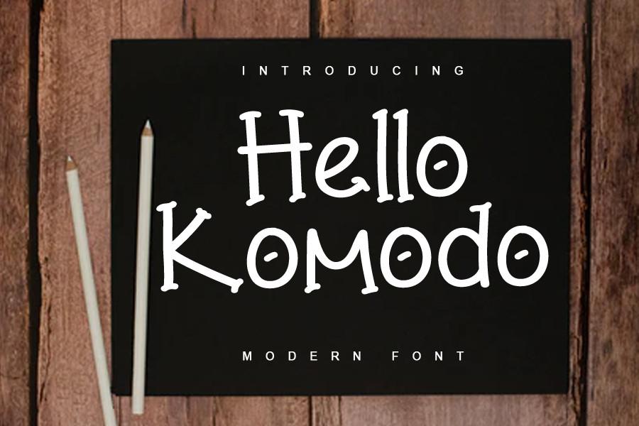 Hello Komodo Font