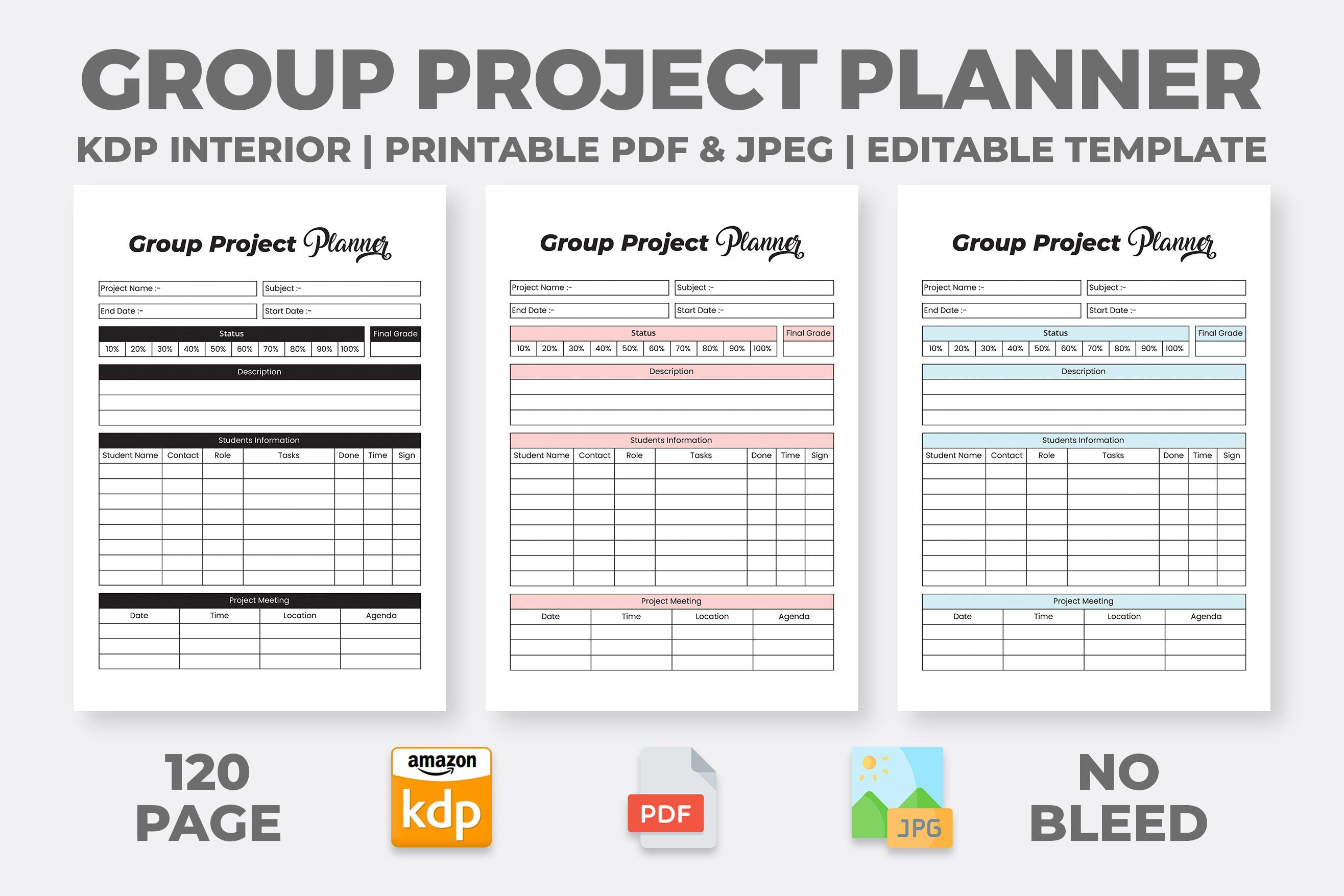 Group Project Planner - KDP Interior