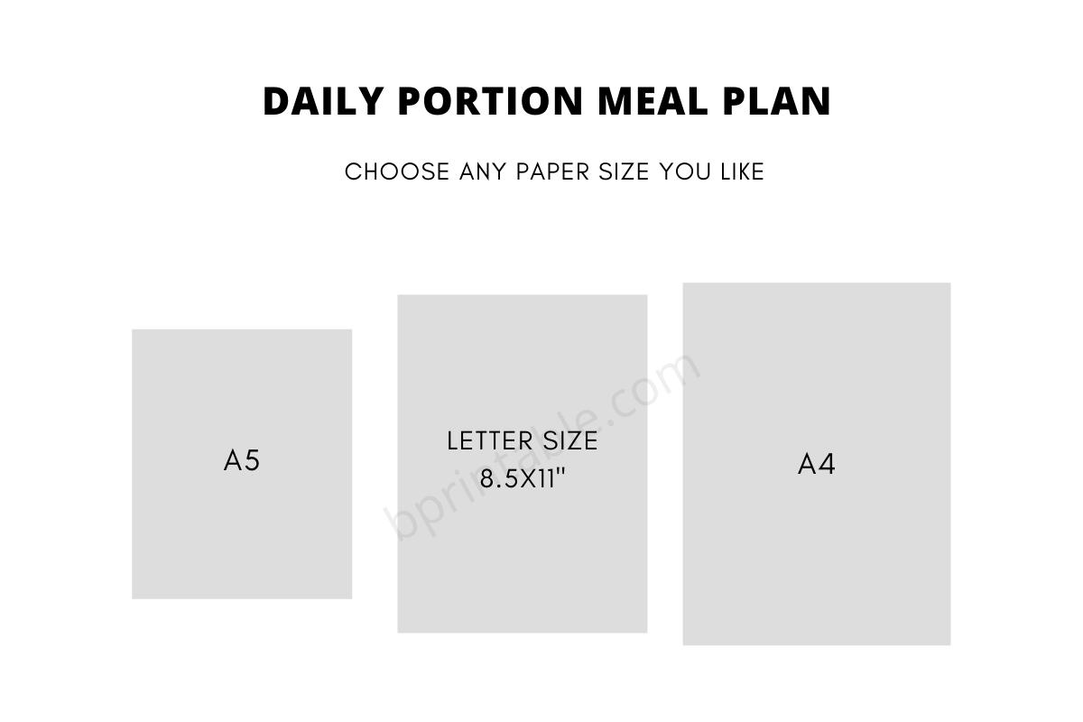Daily Portion Meal Planning Template