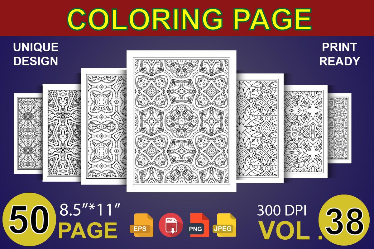 Floral Coloring Page KDP Interior Vol-38