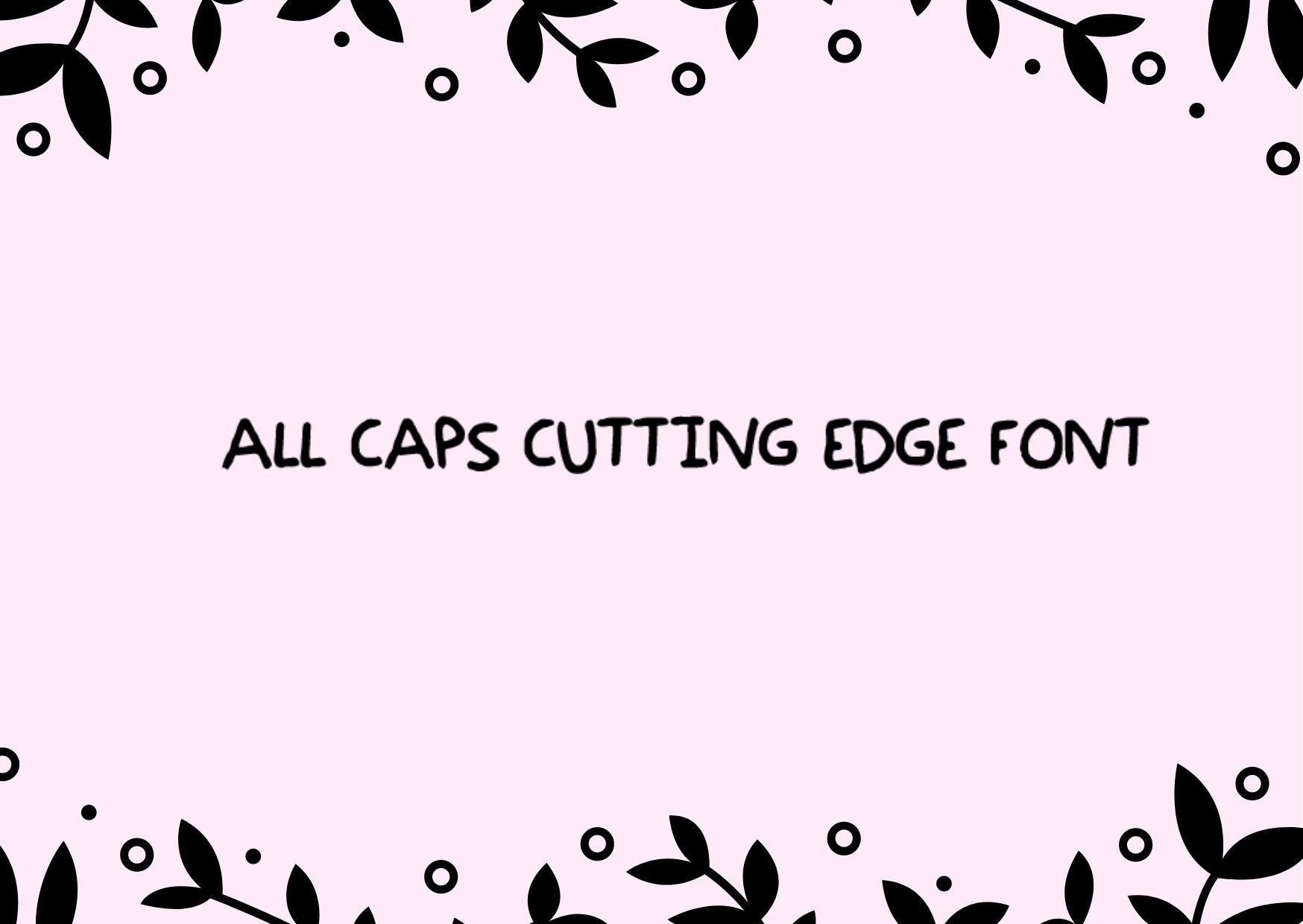 All Caps Cutting Edge Font