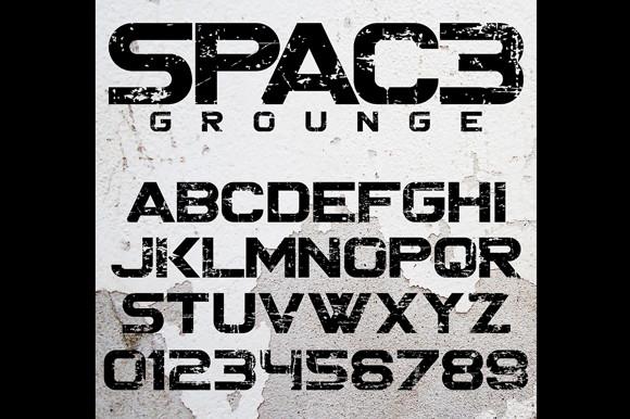 Spac3 Grounge Font